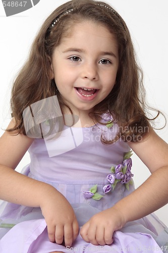 Image of Happy joyous young girl playing