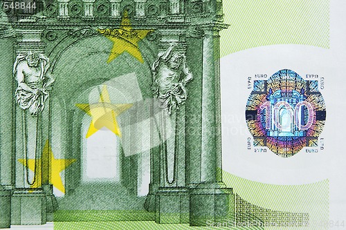 Image of 100 Euro Note Macro