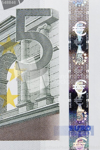 Image of 5 Euro Note Macro