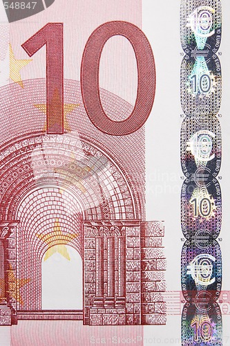 Image of 10 Euro Note Macro