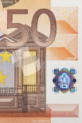 Image of 50 Euro Note Macro