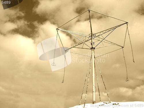 Image of Swing mechanism in natural sky, winter time