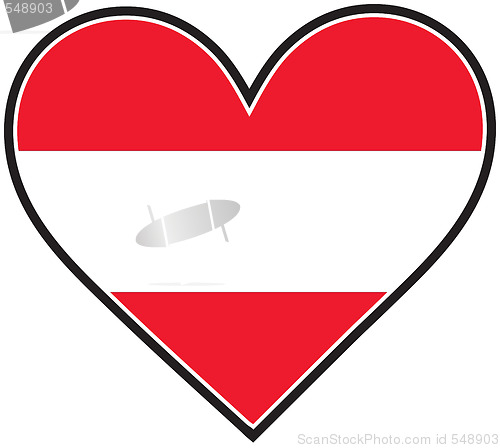 Image of Austria Heart Flag