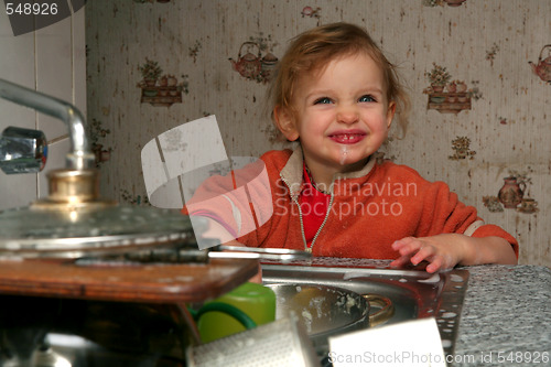 Image of Washing the dishes