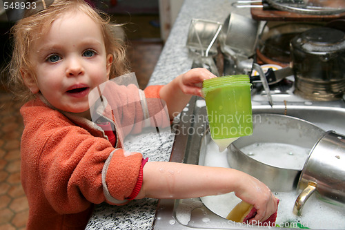 Image of Washing the dishes