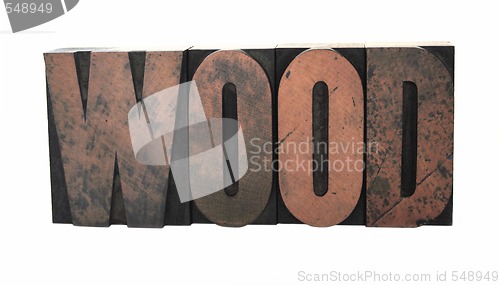 Image of wood word