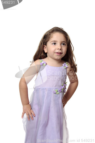 Image of Beautiful little girl in pretty dress