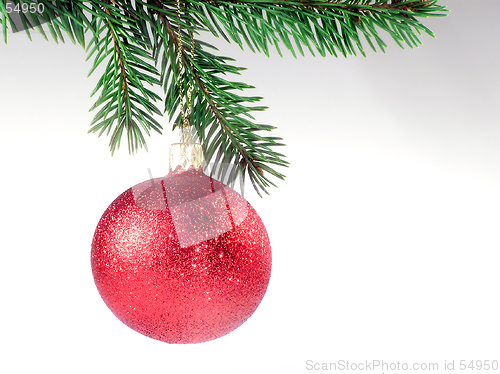 Image of christmas red glass ball
