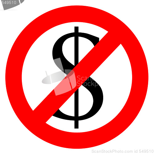 Image of Free of charge anti dollar sign