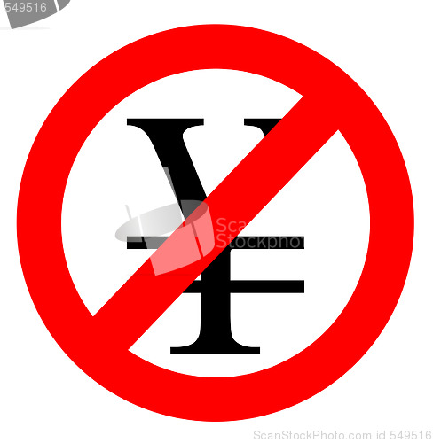 Image of Free of charge anti yen sign