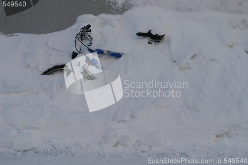 Image of Bike covered in snow