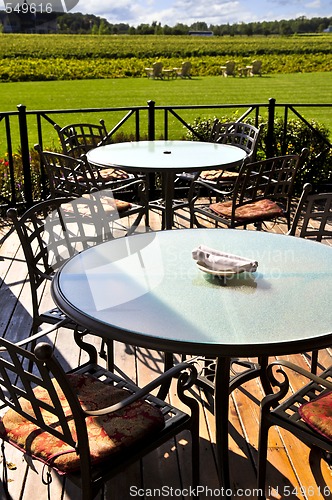 Image of Patio overlooking vineyard