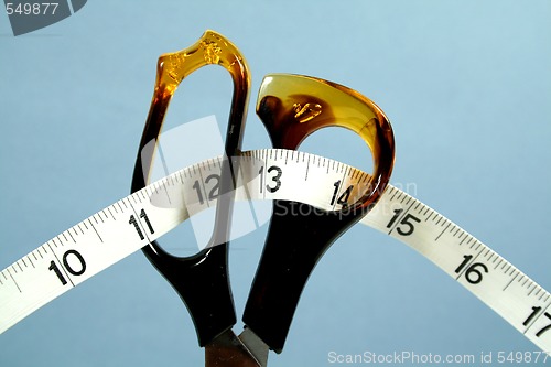Image of Tailor Scissors And Tape Measure