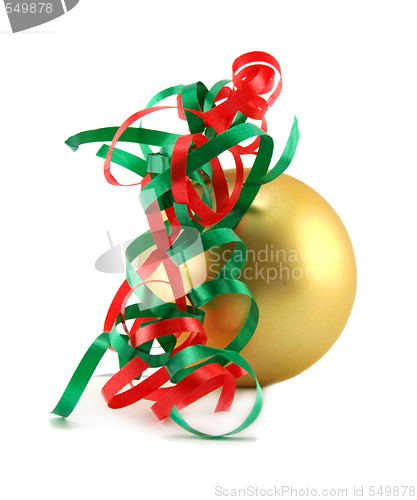 Image of Xmas Bauble And Ribbon