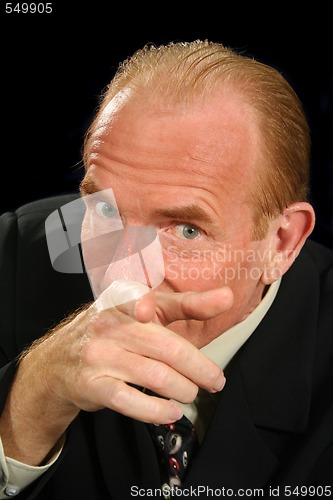 Image of Businessman Pointing