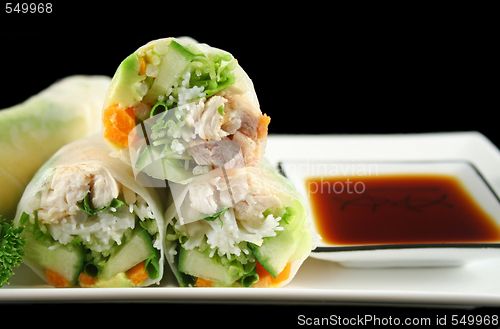 Image of Sliced Rice Paper Rolls