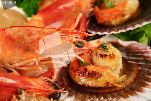 Image of Pan Fried Scallops And Shrimps