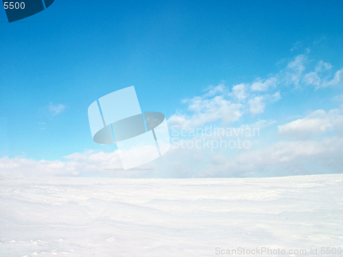 Image of Pattern for winter presentation, snow and sky