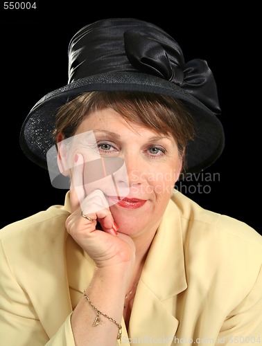 Image of Thoughtful Woman In Hat