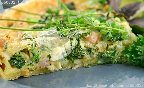 Image of Sliced Quiche And Salad