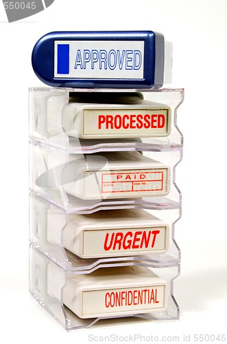 Image of Rack Of Rubber Stamps