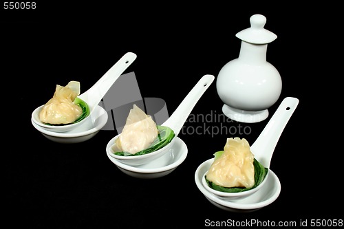 Image of Dim Sums With Soy Sauce