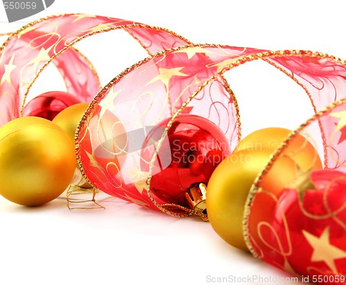 Image of Xmas Baubles And Ribbon