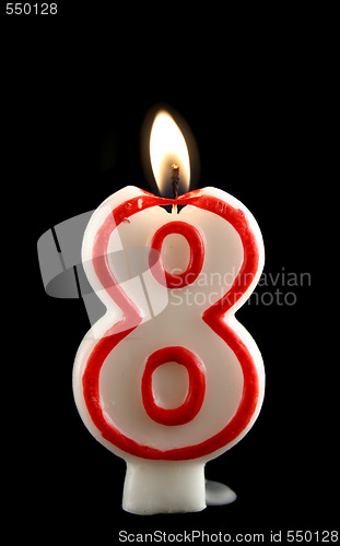 Image of Burning Eight Candle