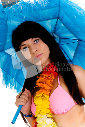 Image of Teenager girl in bikini