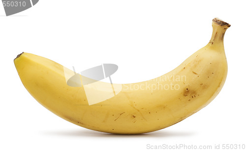 Image of banana over white