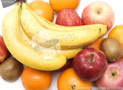 Image of fresh fruits on white
