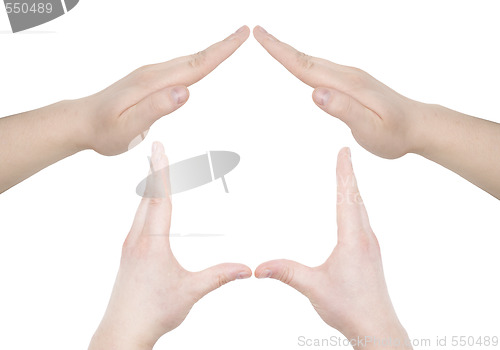 Image of hand home