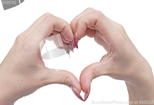 Image of heart and hand