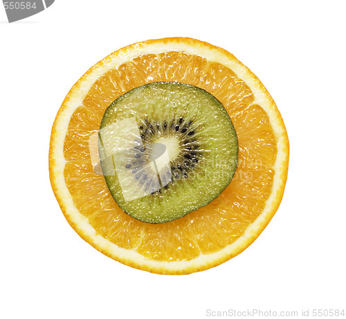 Image of kiwi and orange slice