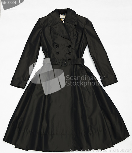 Image of Black shining a female dress with buttons