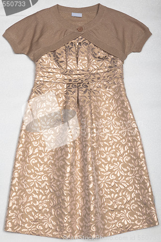 Image of Women's beige dress.