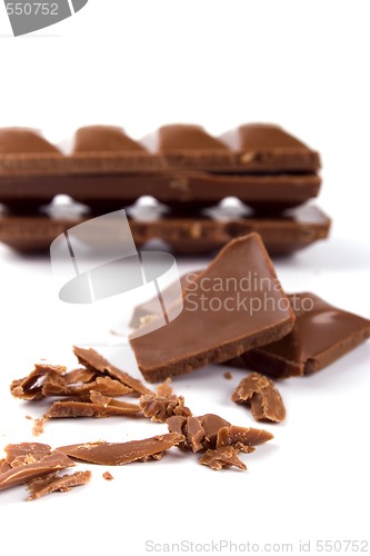 Image of broken milk chocolate