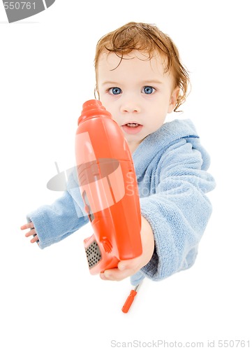 Image of baby boy with toy drill