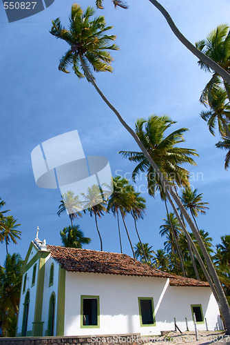 Image of Church in a tropical beach in Brazil 