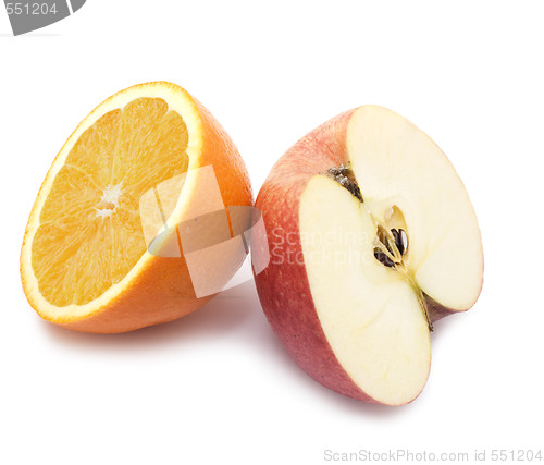 Image of orange and apple fruit