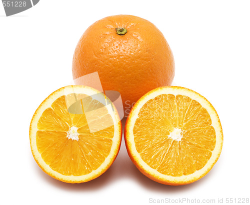 Image of orange on white