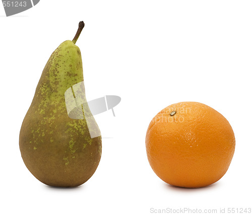 Image of pear and orange