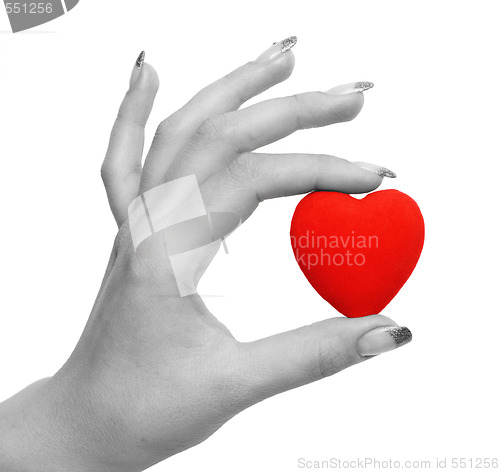 Image of heart symbol in hand