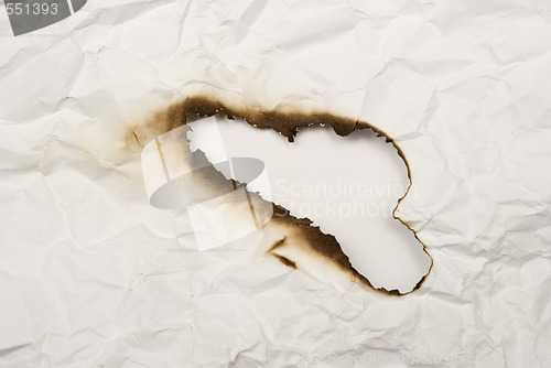 Image of burnt hole