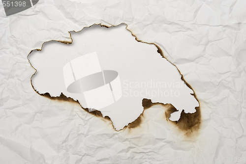 Image of burnt paper