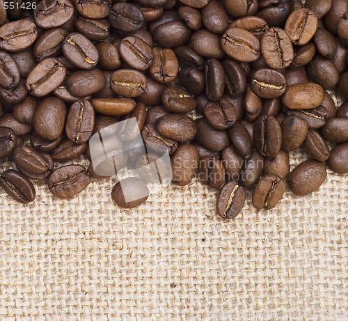 Image of coffee on canvas