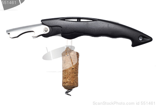 Image of corkscrew and cork