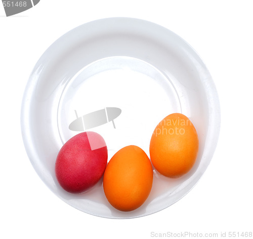 Image of easter eggs in plate