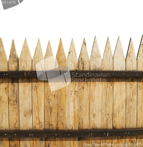 Image of fence on white