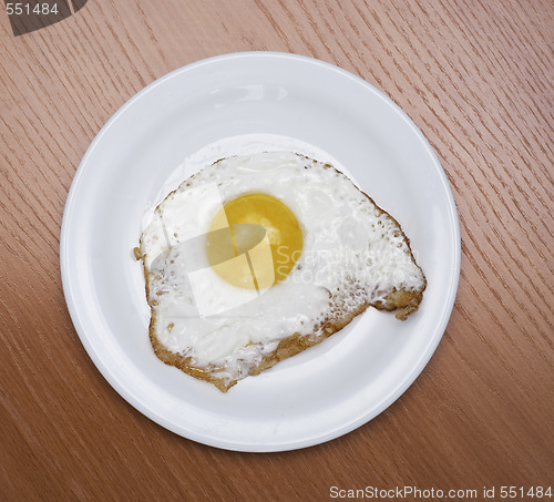 Image of fried egg in plate